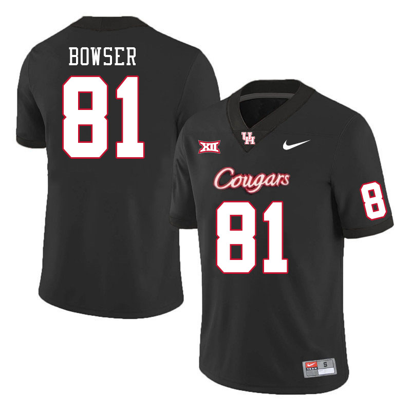 Houston Cougars #81 Tyus Bowser College Football Jerseys Stitched Sale-Black